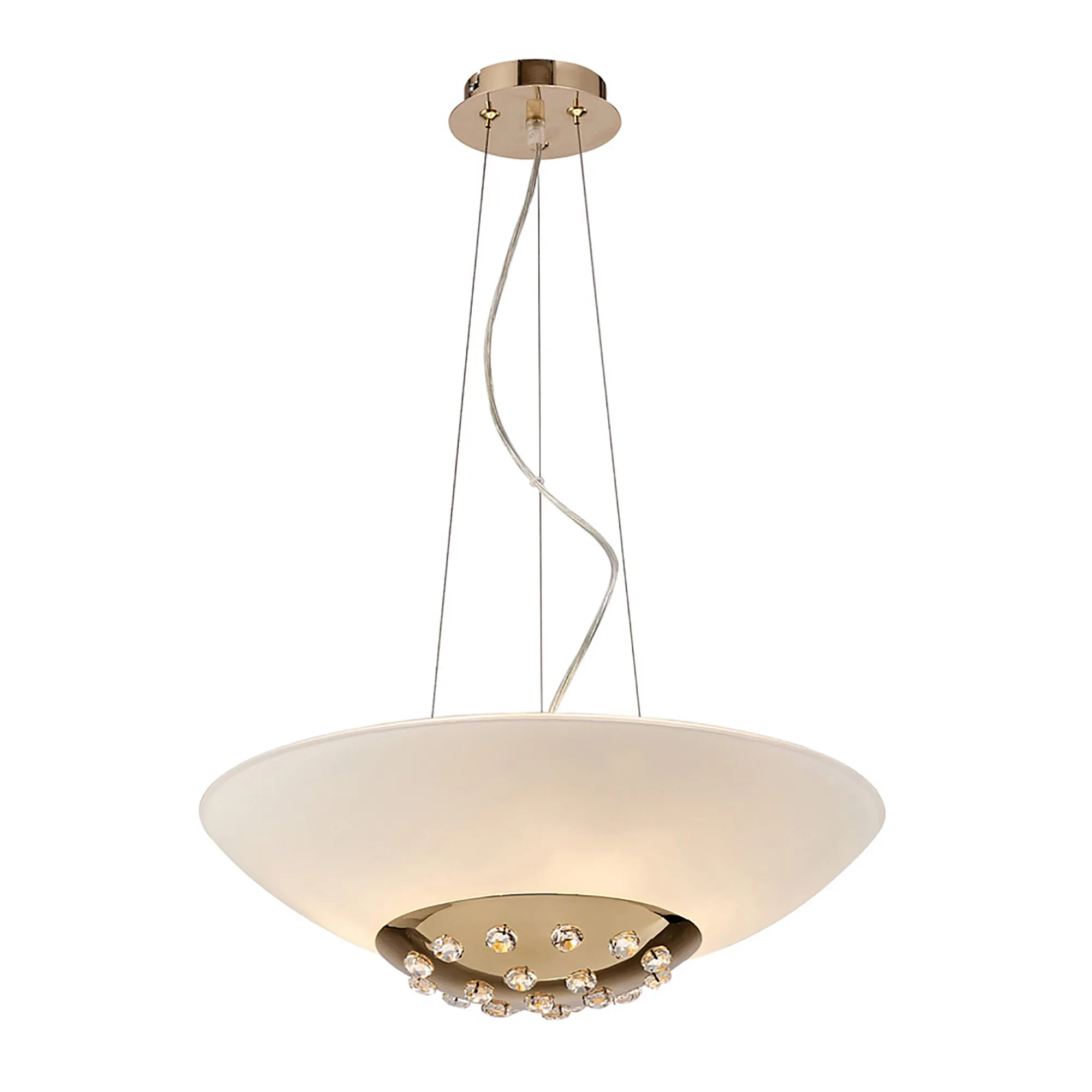 IL30694  Amada Crystal Pendant 6 Light French Gold